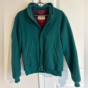 Vintage L.L. Bean‎ Wool Lined Bomber Jacket Coat